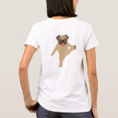 Pug hond doet yoga t-shirt (Achterkant)