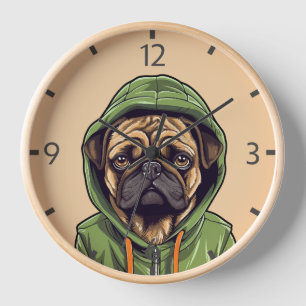 Pug Hond Dragen Groene Hoodie