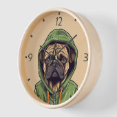 Pug Hond Dragen Groene Hoodie (Hoek)