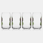 Pug Hond Dragen Groene Hoodie Blikvorm Glas (Links)