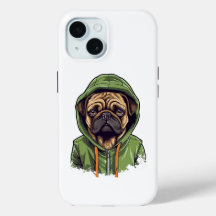 Pug Hond Dragen Groene Hoodie