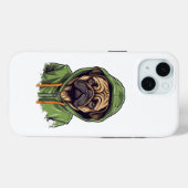 Pug Hond Dragen Groene Hoodie Case-Mate iPhone Case (Achterkant (horizontaal))