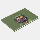 Pug Hond Dragen Groene Hoodie Gastenboek (Hoek)