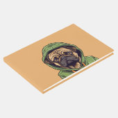 Pug Hond Dragen Groene Hoodie Gastenboek (Hoek)