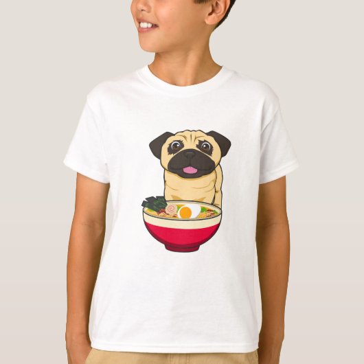 Pug Hond en Ramen T-shirt (Voorkant)