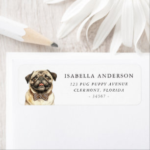 Pug Hond Etiket
