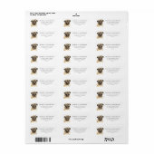Pug Hond Etiket (Full Sheet)