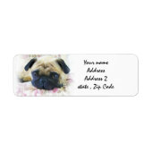 Pug hond etiket (Voorkant)