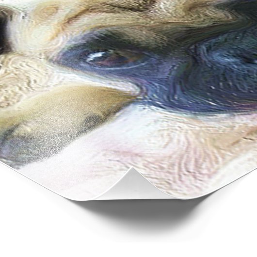 Pug hond foto afdruk (Hoek)