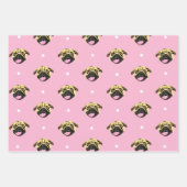 Pug Hond Geschenkverpakkingsset Inpakpapier Vel (Voorkant)