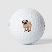 Pug hond golfballen (Voorkant)