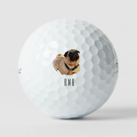 Pug (hond) golfballen (Voorkant)