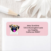 PUG HOND grappig schattig puppy Etiket (Insitu)