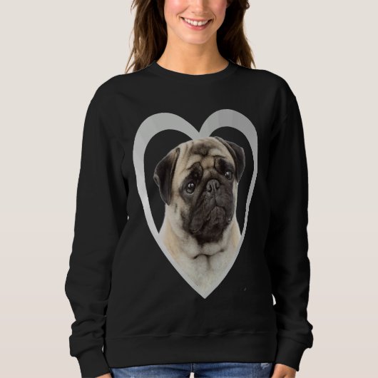 Pug Hond Hart Mops Pug 1 Trui (Voorkant)