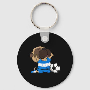 Pug Hond honduras voetbalfans trui Hondurese voetb Sleutelhanger