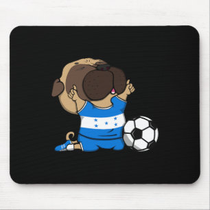 Pug Hond hondurees voetbalfans shirt Hondurese voe Muismat