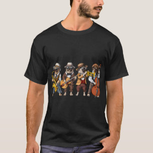 Pug-hond Jazz-muzikanten T-shirt