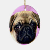 Pug hond keramisch ornament (Rechts)