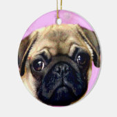 Pug hond keramisch ornament (Links)