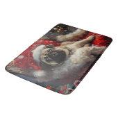 Pug Hond Kerst Festief Badmat (Gekanteld)