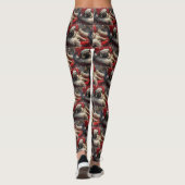 Pug Hond Kerst Festief Leggings (Achterkant)