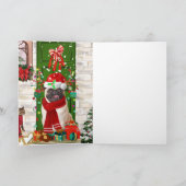 Pug Hond Kerstmis Kaart (Binnen)