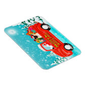 Pug Hond Kerstmis Levering Truck Magneet (Rechterzijde)