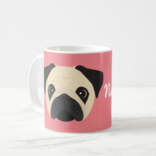 Pug Hond Koffiemok (Voorkant links)