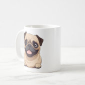 Pug hond koffiemok (Voorkant links)