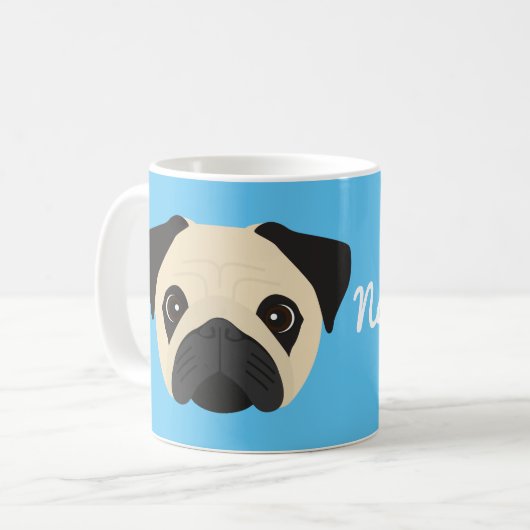 Pug Hond Koffiemok (Voorkant links)
