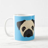 Pug Hond Koffiemok (Links)