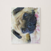 Pug hond legpuzzel (Verticaal)