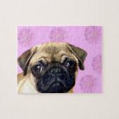 Pug hond legpuzzel (Horizontaal)