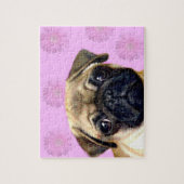 Pug hond legpuzzel (Verticaal)