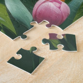 Pug Hond Lente Bloemen Schilderij Legpuzzel (Zijkant)