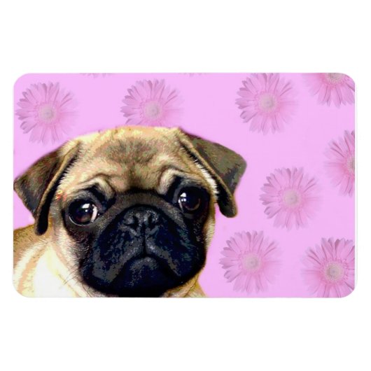 Pug hond magneet (Horizontaal)