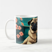Pug Hond meneer vintage Koffiemok (Links)