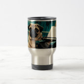 Pug Hond meneer vintage Reisbeker (Center)