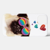 Pug-hond met harten Valentijnsdag Case-Mate iPhone Case (Achterkant (horizontaal))