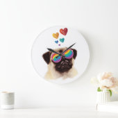 Pug-hond met harten Valentijnsdag Grote Klok (Huis)