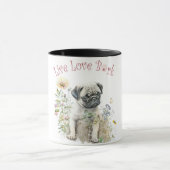 Pug Hond Moeder Bloemstuk Mok (Midden)