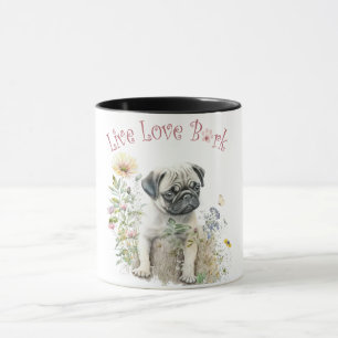 Pug Hond Moeder Bloemstuk Mok