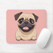 Pug hond muismat (Met muis)