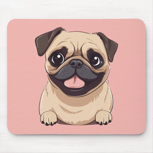 Pug hond muismat (Voorkant)