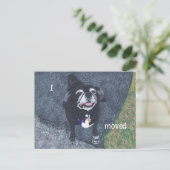 Pug Hond Nieuw Adres Postkaarten (Staand voorkant)