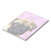 Pug hond notitieblok (Linkerzijde)