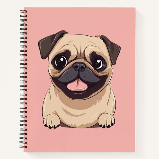Pug hond notitieboek (Voorkant)