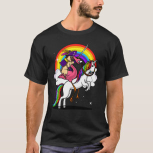 Pug Hond Piraat Flamingo Vogel Ridder Eenhoorn Reg T-shirt