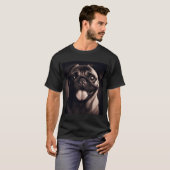 Pug hond Portret 2 T-shirt (Voorkant volledig)