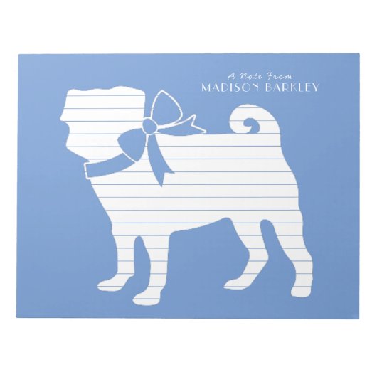 Pug Hond Puppy Notitieblok (Voorkant)